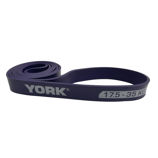 Резинка для фитнеса York 17,5-35кг - 2080x29x4,5 мм, фиолетовый - изображение 2