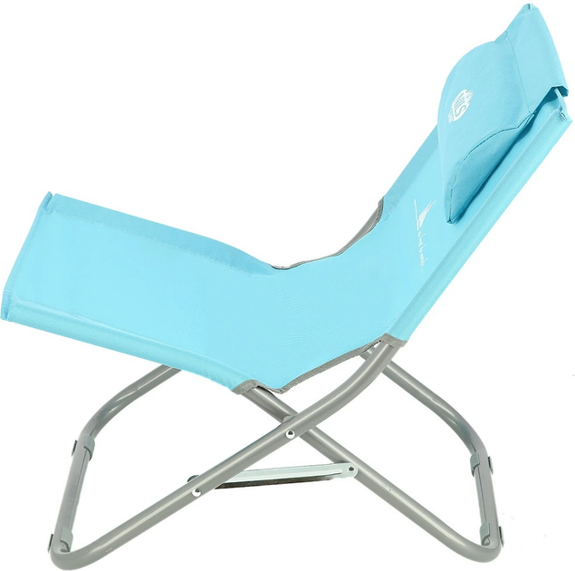 Krzesło plażowe Nils Camp NC3136 z poduszką Niebieskie (5907695593143) - obraz 3