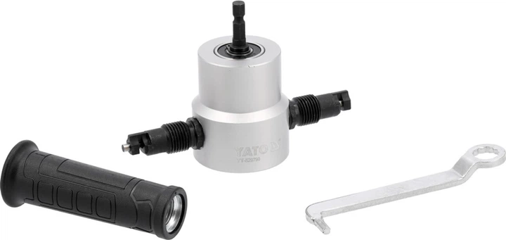 Nasadka tnąca do wiertarki YATO do blachy 1.8 mm, min. R12 mm, trzpień 1/4" (YT-829790) - obraz 4