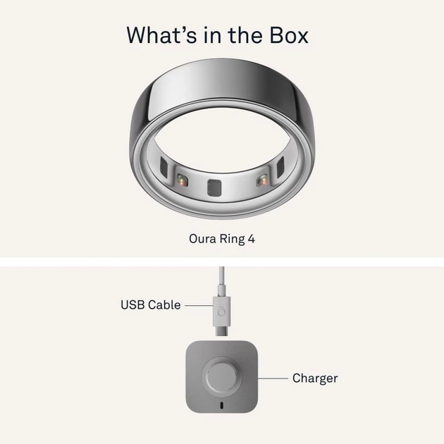 Умное кольцо Oura Ring 4 Stealth (Size 8) – фото, отзывы