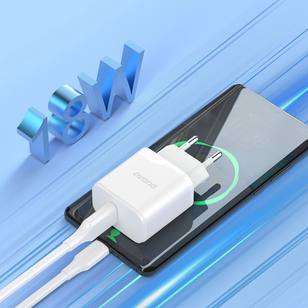 Ładowarka sieciowa Dudao A20EU USB-A 18W White (6976625331987) - obraz 6
