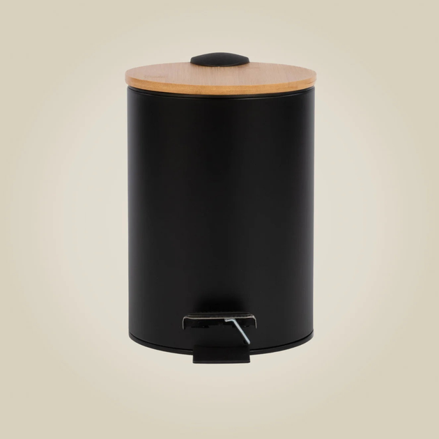 Кошик для ванної кімнати Nuxio Zetru з бамбуком 3L Чорний (5902973461596) - зображення 13