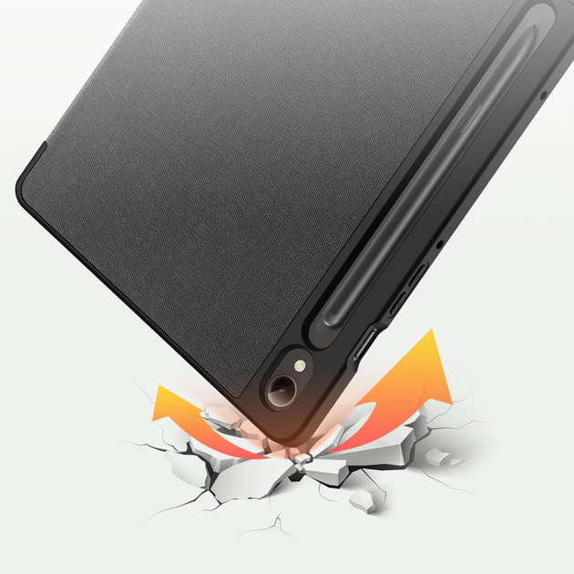 Обкладинка DUX Ducis Domo для Samsung Galaxy Tab S9 FE з функцією Smart Sleep та підставки Black (6934913024546) - зображення 10