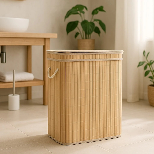 Kosz na pranie bambusowy Nuxio Arvi 100L (5902973462104) - obraz 12