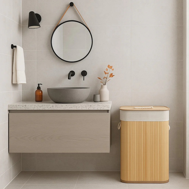 Кошик для білизни з бамбука Nuxio Sana 60L (5902973462128) - зображення 10