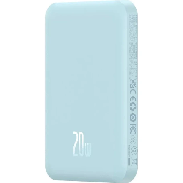 Внешний аккумулятор Baseus Magnetic Bracket Mini 5000mAh 20W Blue (P10022107313-00) [117953] - изображение 3
