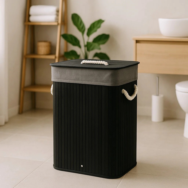 Кошик для білизни з бамбука Nuxio Sade 80L (5902973462166) - зображення 11