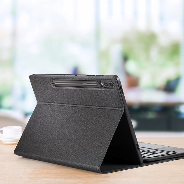 Etui Dux Ducis (Seria TK) do Samsung Tab S9 Plus / S9 FE Plus z klawiatura Bluetooth Black (6971824159509) - obraz 5