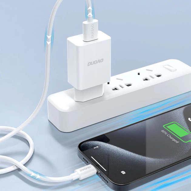 Ładowarka sieciowa Dudao A4EU USB-A 2.1A + kabel USB-A - micro USB White (6976625331963) - obraz 6