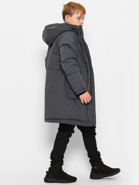 Детское зимнее пальто для мальчика X-Woyz DT-8337-29 116 см Графитовое (2000002414100) - изображение 4