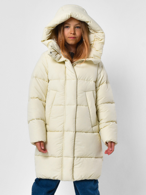 Подростковое зимнее пальто для девочки X-Woyz DT-8369-36 140 см Молочное (2000002514749) - Фото 1 Подростковое зимнее пальто для девочки X-Woyz DT-8369-36 140 см Молочное (2000002514749) - изображение 1