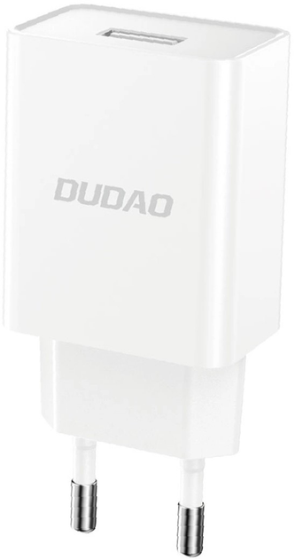 Мережевий зарядний пристрій Dudao A4EU USB-A 2.1A + кабель USB-A - USB-C White (6976625331970) - зображення 2