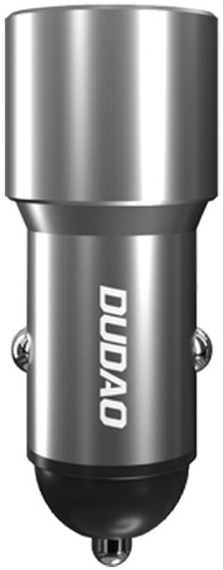 Автомобільний зарядний пристрій Dudao R4PQ USB / USB Typ C PD QC 22.5W Silver (6970379616857) - зображення 3