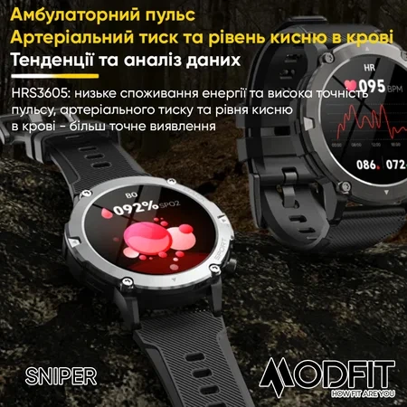 Наручний годинник Modfit Sniper All Black 36 мм. - Фото 9 Наручний годинник Modfit Sniper All Black 36 мм. - изображение 9