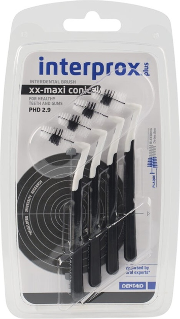 Міжзубні щітки Dentaid Interprox Plus XX Maxi чорні 2.7 мм x 4 шт (8427426011281) - зображення 1