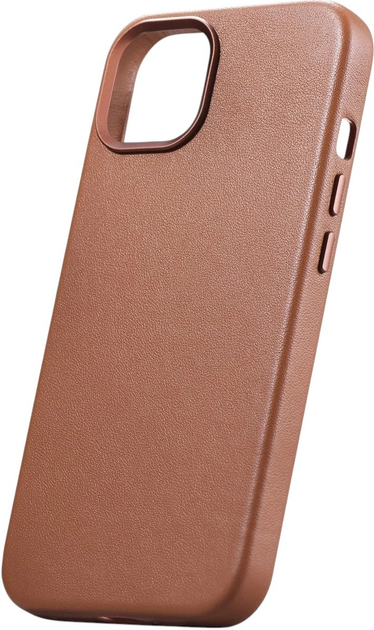 Панель iCarer Real Cowhide Premium Leather Magsafe для Apple iPhone 14 Brown (WMI14220705-BN) - зображення 4