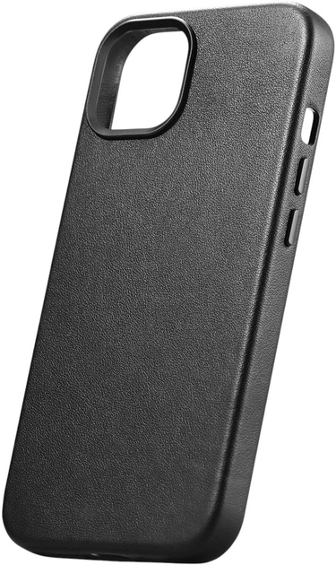 Панель iCarer Real Cowhide Premium Leather Magsafe для Apple iPhone 14 Black (WMI14220705-BK) - зображення 4