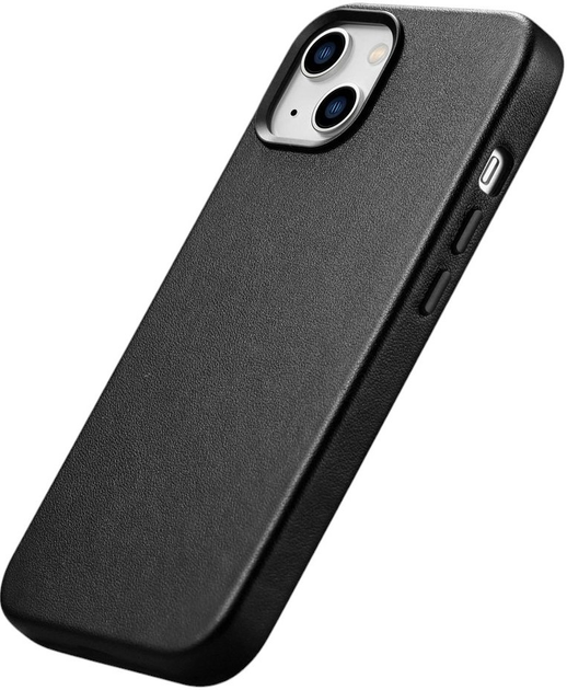 Панель iCarer Real Cowhide Premium Leather Magsafe для Apple iPhone 14 Black (WMI14220705-BK) - зображення 5