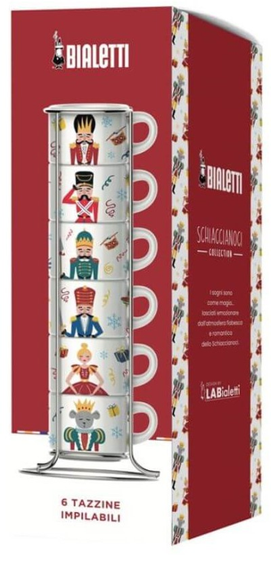 Zestaw filiżanek do espresso Bialetti Nutcracker na stojaku 6 szt (8006363041027) - obraz 2