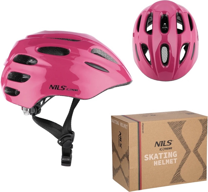 Шолом Nils EXTREME MTW01 LED XXS 48-54 см Рожевий 16-70-086 (5907695554618) - зображення 9