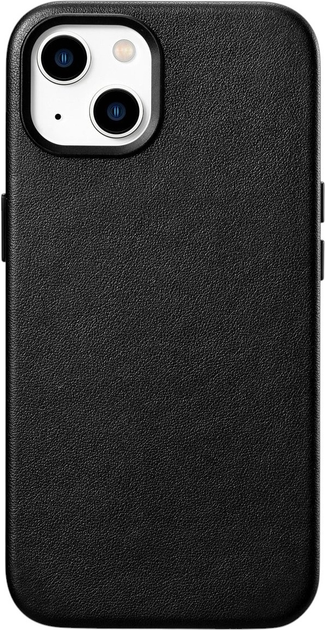 Панель iCarer Real Cowhide Premium Leather Magsafe для Apple iPhone 14 Plus Black (WMI14220707-BK) - зображення 1