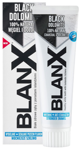 Зубна паста BlanX Black Dolomite відбілююча 75 мл (8017331102923) - зображення 1