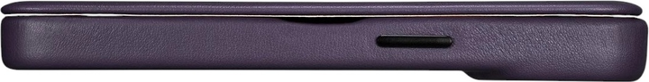 Чохол-книжка iCarer Curved Edge Real Cowhide Premium Leather Folio Case для Apple iPhone 14 Plus Dark Purple (WMI14220715-BN) - зображення 13