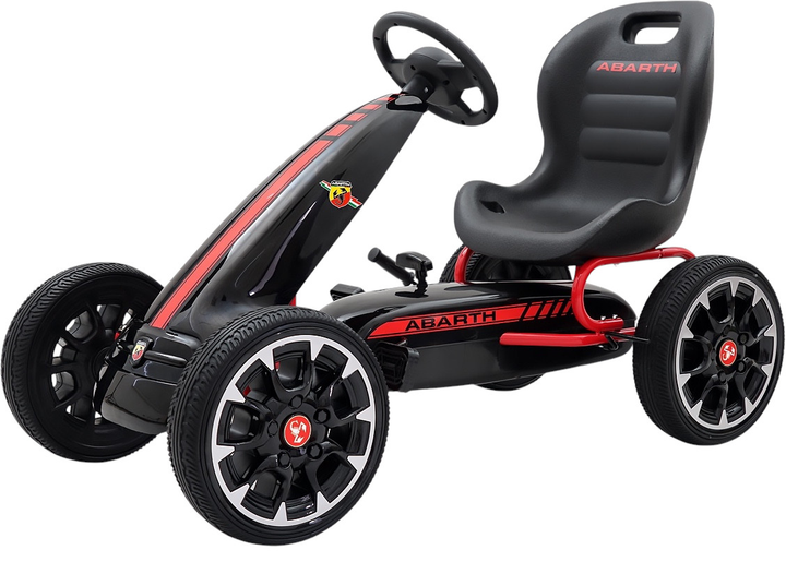 Gokart na pedały Milly Mally Abarth Black 3174 (5901761125818) - obraz 1