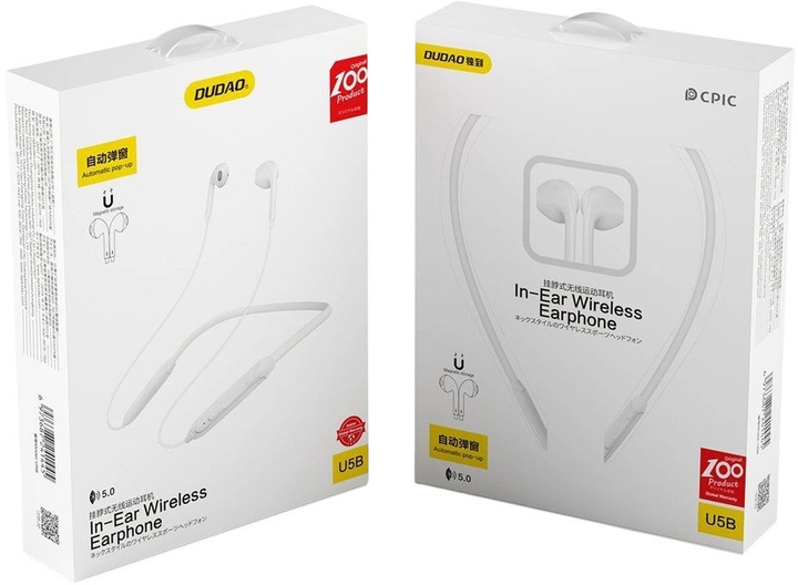 Навушники Dudao Magnetic In-Ear Bluetooth White (6973687241445) - зображення 6
