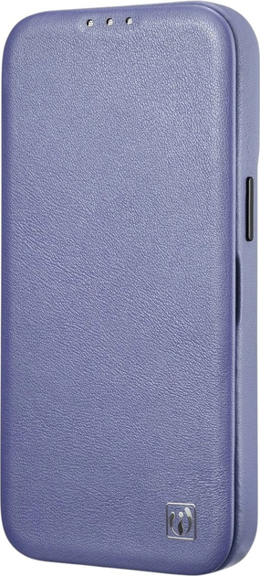 Etui z klapką iCarer Curved Edge Real Cowhide Premium Leather Folio Case do Apple iPhone 14 Plus Light Purple (WMI14220715-LP) - obraz 5