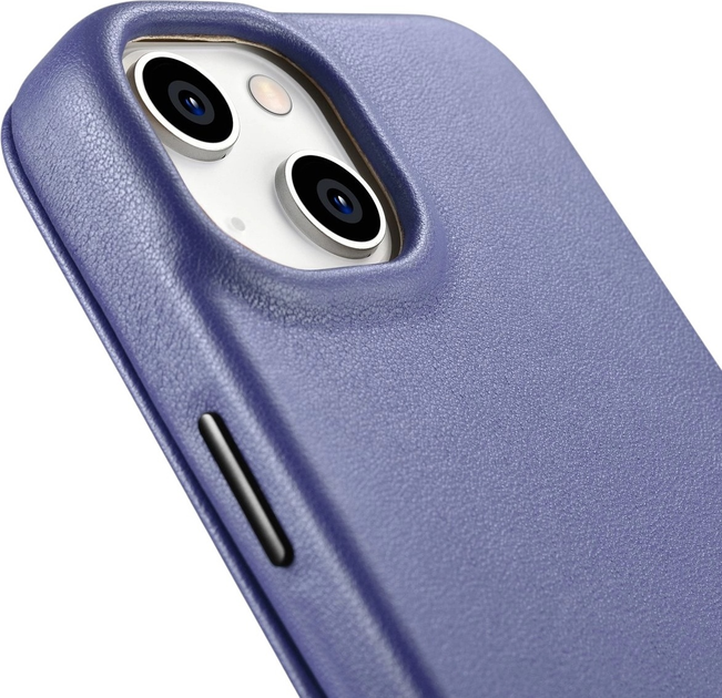 Etui z klapką iCarer Curved Edge Real Cowhide Premium Leather Folio Case do Apple iPhone 14 Plus Light Purple (WMI14220715-LP) - obraz 11