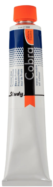 Олійна фарба Cobra Study Water Mixable Oil Colour Tube Prussian Blue 508 200 мл (8712079340704) - зображення 1
