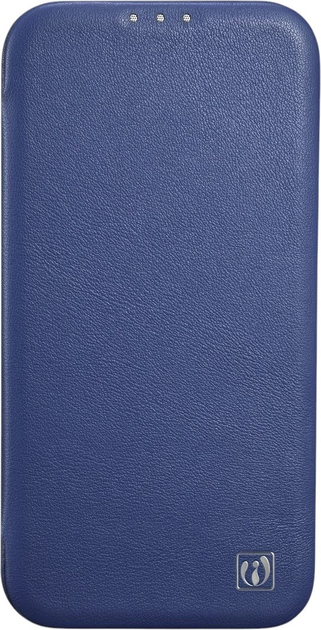 Etui z klapką iCarer Curved Edge Real Cowhide Premium Leather Folio Case do Apple iPhone 14 Plus Blue (WMI14220715-BU) - obraz 2
