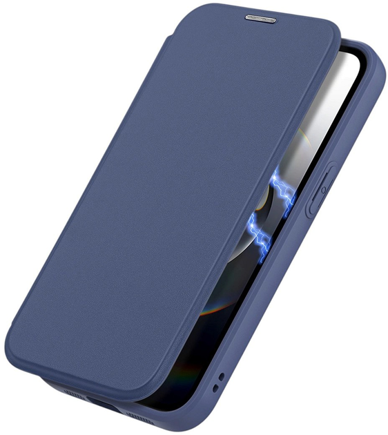 Etui z klapką Dux Ducis Skin X Pro MagSafe do Apple iPhone 16e Blue (6971824158595) - obraz 3