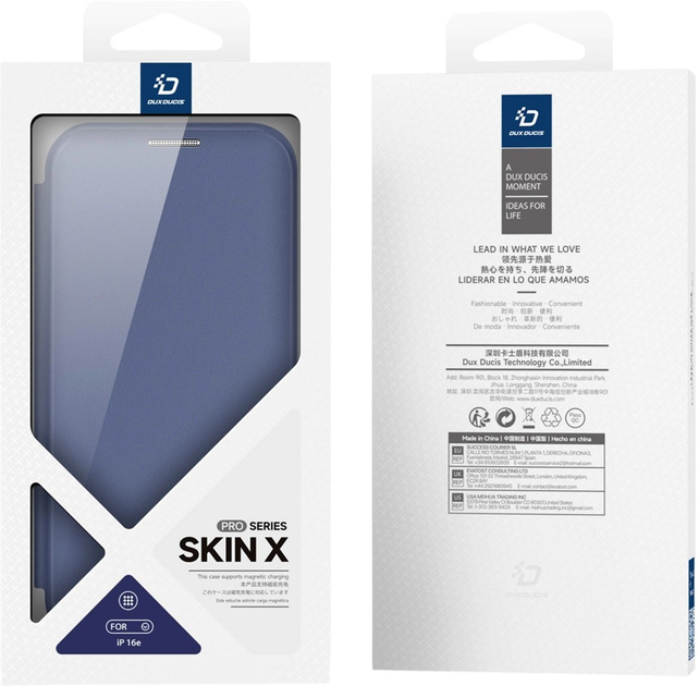 Etui z klapką Dux Ducis Skin X Pro MagSafe do Apple iPhone 16e Blue (6971824158595) - obraz 6