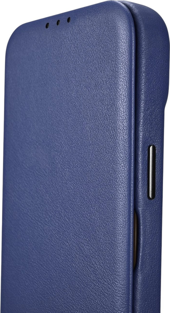 Etui z klapką iCarer Curved Edge Oil Wax Real Leather Folio Case do Apple iPhone 14 Pro Max Blue (WMI14220716-BU) - obraz 10