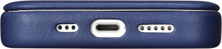 Etui z klapką iCarer Curved Edge Oil Wax Real Leather Folio Case do Apple iPhone 14 Pro Max Blue (WMI14220716-BU) - obraz 12