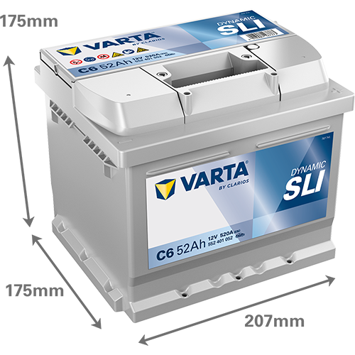 Автомобильный аккумулятор Varta Silver Dynamic 52АН Ев (-/+) C6 (520EN) (552401052) - изображение 4