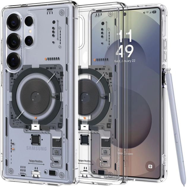 Etui plecki Spigen Ultra Hybrid Mag do Samsung Galaxy S25 Ultra Transparent (8809971237901) - obraz 1