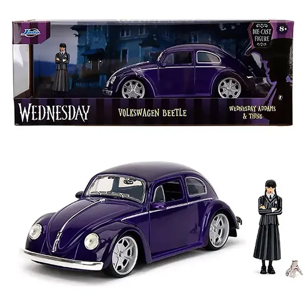Машина Jada Volkswagen Beetle з фігуркой Венздей 1:24 (253255076