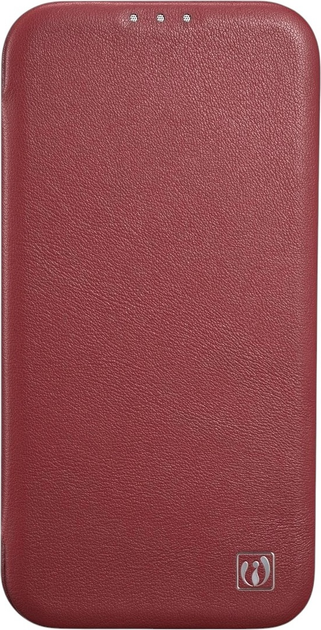 Etui z klapką iCarer Curved Edge Real Cowhide Premium Leather Folio Case do Apple iPhone 14 Pro Red (WMI14220714-RD) - obraz 2