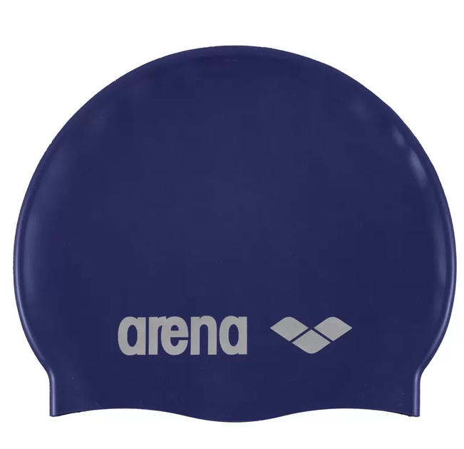 Шапочка для плавания ARENA CLASSIC SILICONE dark blue - Фото 1 Шапочка для плавания ARENA CLASSIC SILICONE dark blue - изображение 1