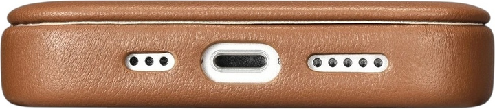 Etui z klapką iCarer Curved Edge Real Cowhide Premium Leather Folio Case do Apple iPhone 14 Brown (WMI14220713-BN) - obraz 12