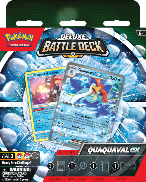 Набір Pokémon TCG: Deluxe Battle Deck - Quaquaval ex/ Meowscarada ex Bundle 6 шт (ZES0820650852589) - зображення 2