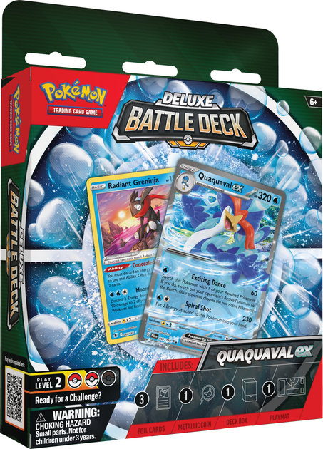 Набір Pokémon TCG: Deluxe Battle Deck - Quaquaval ex/ Meowscarada ex Bundle 6 шт (ZES0820650852589) - зображення 3