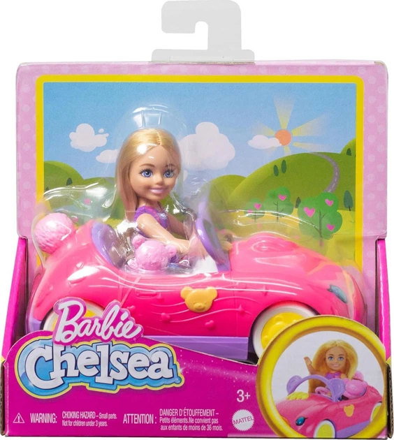 Игровой набор кукла Барби Челси и кабриолет с мишкой Barbie Chelsea Toy Car Set (HXN05) - изображение 2