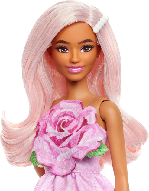 Lalka Barbie Fashionistas Różowa sukienka HYT94 (0194735255580) - obraz 4