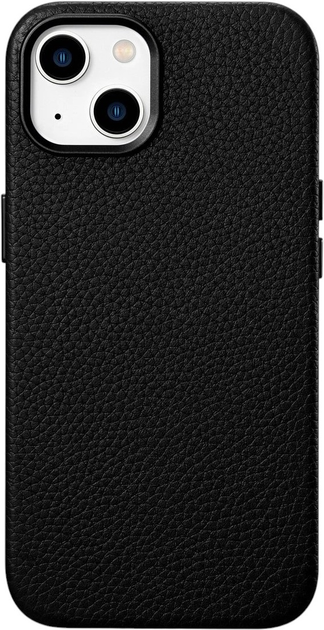 Панель iCarer Litchi Premium Leather Magsafe Back Case для Apple iPhone 14 Black (WMI14220709-BK) - зображення 1