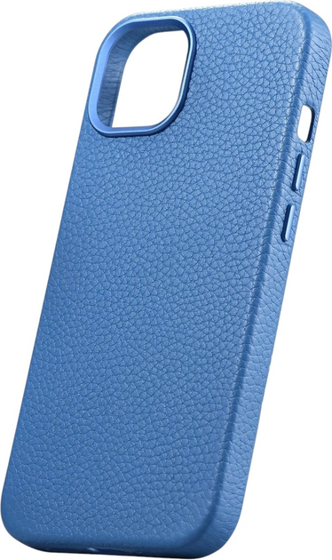 Etui iCarer Litchi Premium Leather Magsafe Back Case do Apple iPhone 14 Light Blue (WMI14220709-LB) - obraz 4