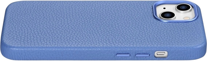 Etui iCarer Litchi Premium Leather Magsafe Back Case do Apple iPhone 14 Light Blue (WMI14220709-LB) - obraz 7